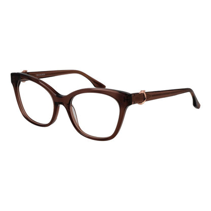 Eyeglasses Frames by Trussardi for women in acetate and brown showcases a refined silhouette, detailed with a brown coloured frame finish and a sophisticated full-frame frame design.
