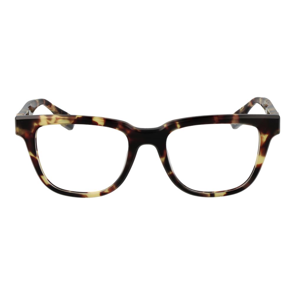 Eyeglasses Frames by Trussardi for men in acetate brown features an refined silhouette, showcasing a sophisticated brown coloured frame and refined full-frame frame design for a refined look.