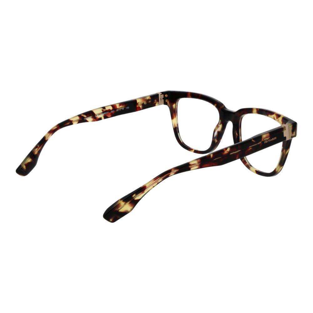 Eyeglasses Frames by Trussardi for men in acetate brown features an refined silhouette, showcasing the refined brown coloured frame and sophisticated full-frame frame design.