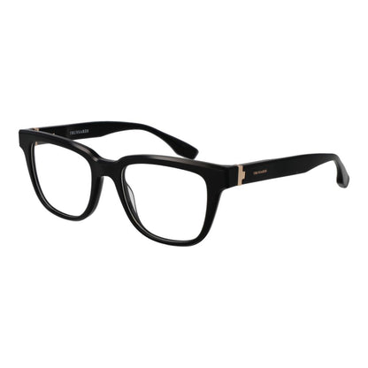 Eyeglasses Frames by Trussardi for men in acetate black features an refined silhouette, showcasing a sophisticated black coloured frame and refined full-frame frame design for a refined look.