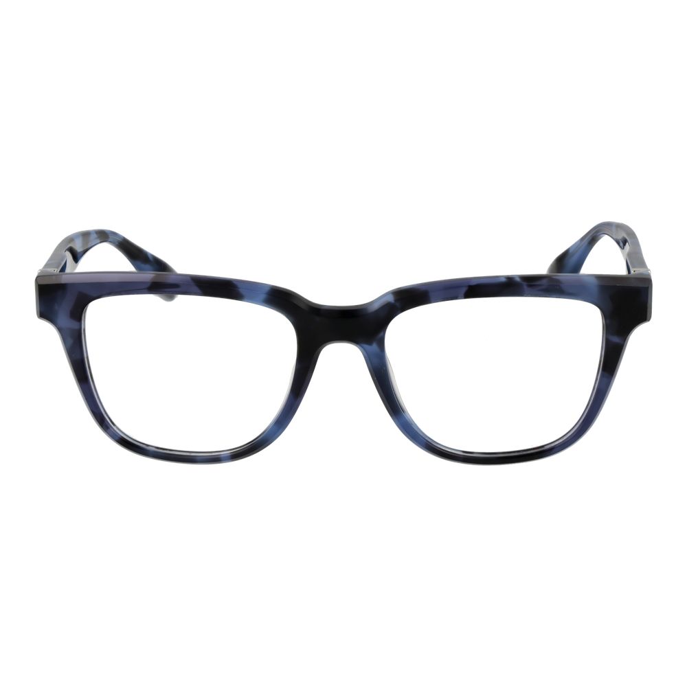 Eyeglasses Frames by Trussardi for men in acetate blue showcases a reflective silhouette, artfully incorporating a sophisticated blue coloured frame with a distinct full-frame frame design.