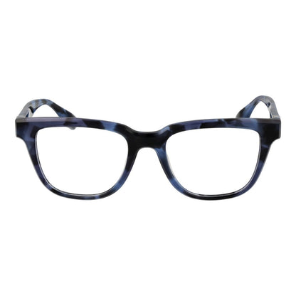 Eyeglasses Frames by Trussardi for men in acetate blue showcases a reflective silhouette, artfully incorporating a sophisticated blue coloured frame with a distinct full-frame frame design.