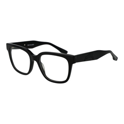 Eyeglasses Frames by Trussardi for men in acetate and black showcases a refined silhouette, detailed with a black coloured frame finish and a sophisticated full-frame frame design.