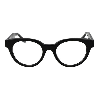 Eyeglasses Frames by Trussardi for unisex in acetate black features an refined silhouette, showcasing a sophisticated black coloured frame and refined full-frame frame design for a refined look.
