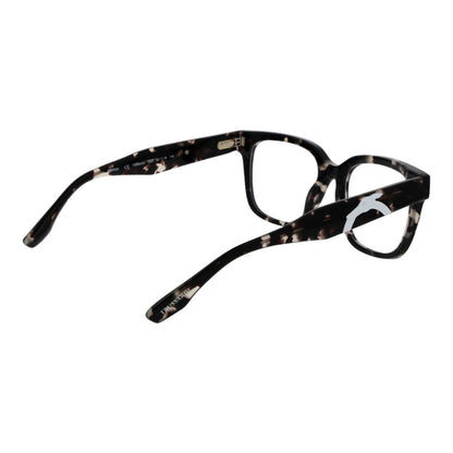 Eyeglasses Frames by Trussardi for men in acetate black features an refined silhouette, showcasing the refined black coloured frame and sophisticated full-frame frame design.