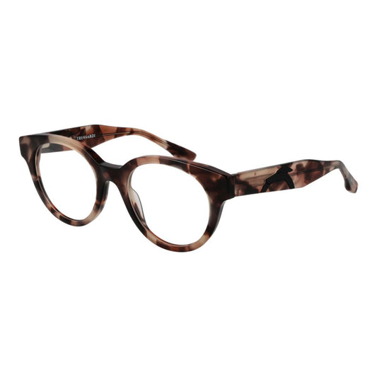 Eyeglasses Frames by Trussardi for unisex in acetate brown features a refined silhouette, showcasing a refined brown coloured frame and full-frame frame design for a sophisticated, premium look.