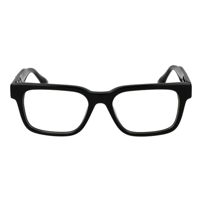 Eyeglasses Frames by Trussardi for unisex in acetate black showcases a reflective silhouette, artfully incorporating a sophisticated black coloured frame with a distinct full-frame frame design.