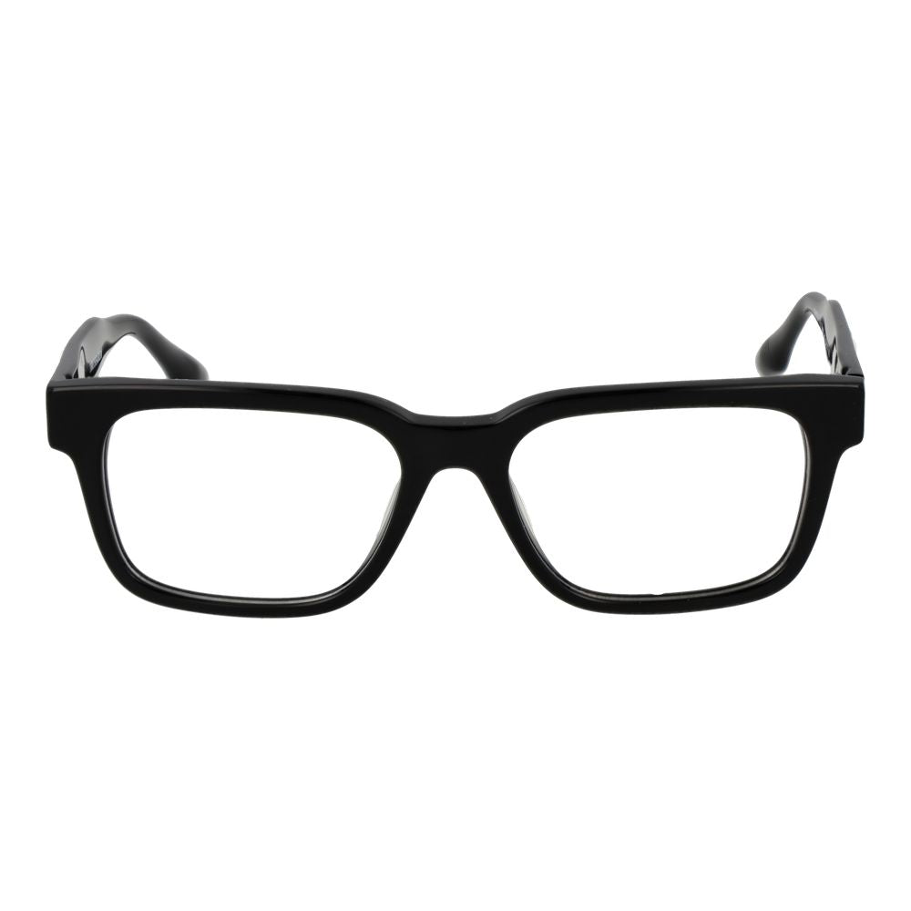 Eyeglasses Frames by Trussardi for unisex in acetate black features an refined silhouette, showcasing the refined black coloured frame and sophisticated full-frame frame design.