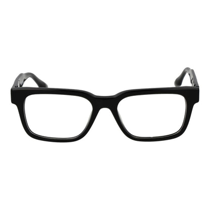 Eyeglasses Frames by Trussardi for unisex in acetate black features an refined silhouette, showcasing the refined black coloured frame and sophisticated full-frame frame design.