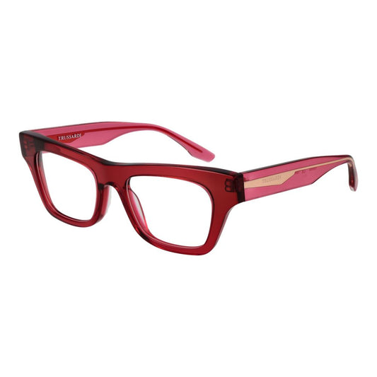 Eyeglasses Frames by Trussardi for women in acetate purple features an refined silhouette, showcasing the refined purple coloured frame and sophisticated full-frame frame design.