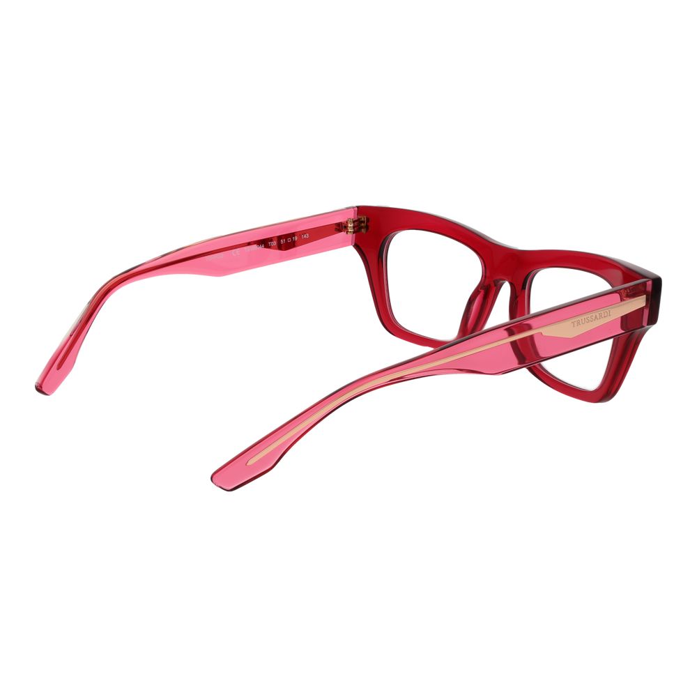 Eyeglasses Frames by Trussardi for women in acetate and purple showcases an refined full-frame frame design featuring a sophisticated purple coloured frame for an refined and refined aesthetic.