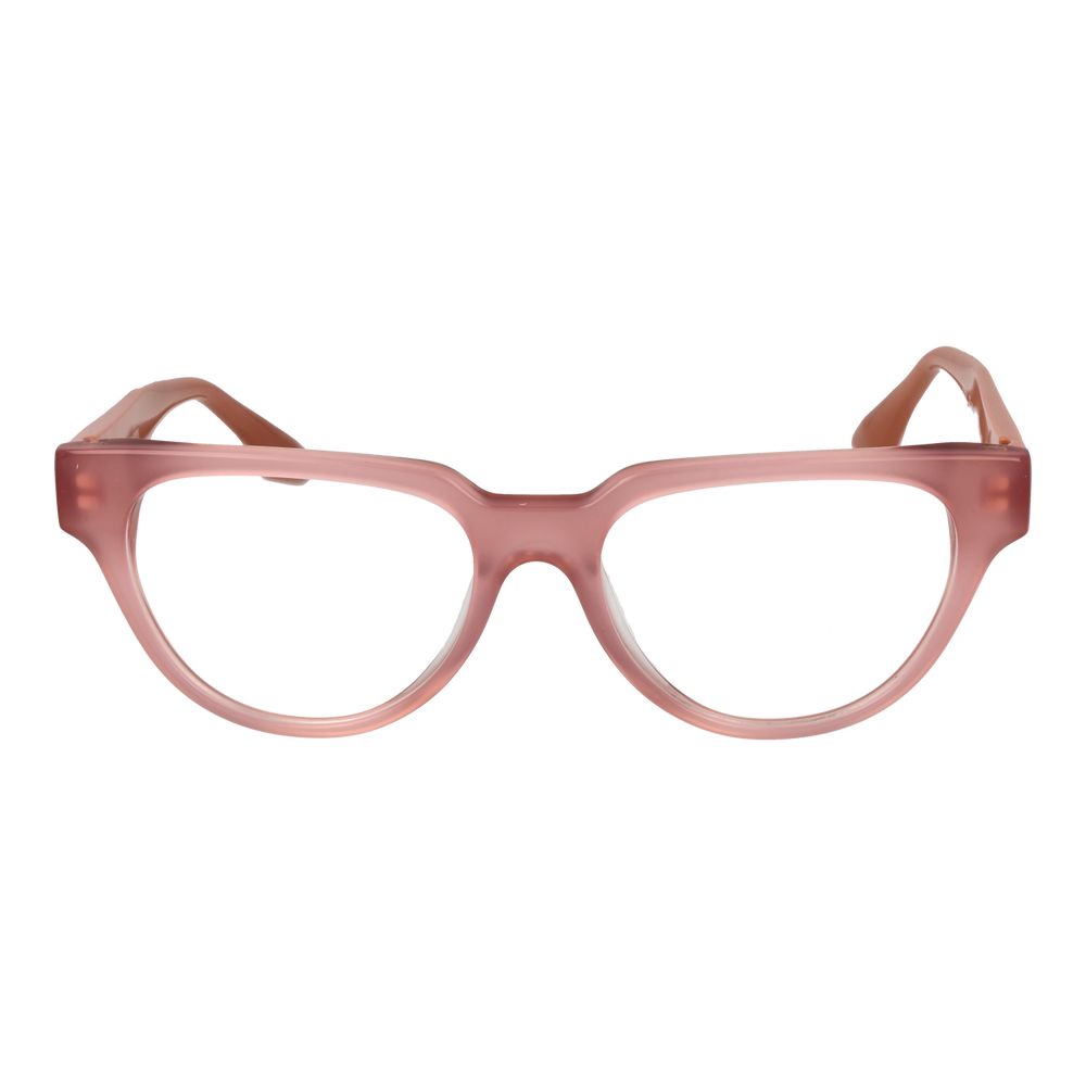 Eyeglasses Frames by Trussardi for women in acetate pink features an refined silhouette, showcasing a sophisticated rose coloured frame and refined full-frame frame design for a refined look.