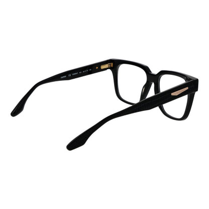 Eyeglasses Frames by Trussardi for women in acetate black features an refined silhouette, showcasing a sophisticated black coloured frame and refined full-frame frame design for a refined look.