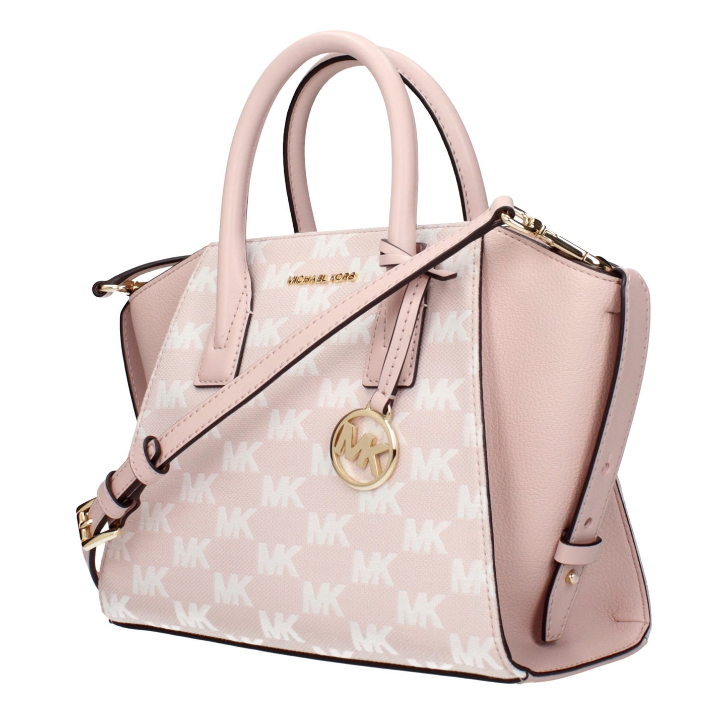 Handbag by Michael Kors for women in fabric pink features a ornamental silhouette, showcasing a secure , ample , and ornamental adjustable-strap for a sophisticated look.