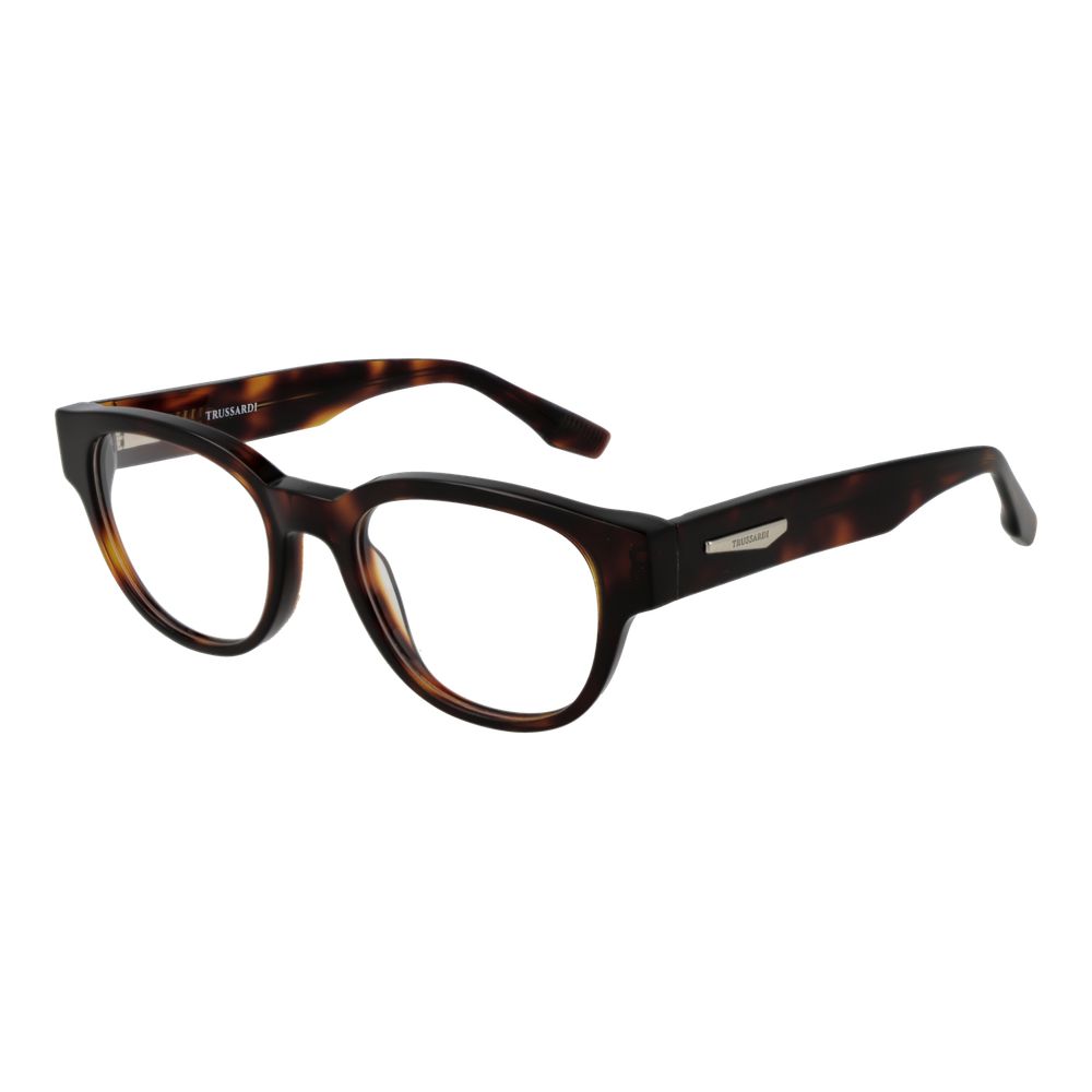 Eyeglasses Frames by Trussardi for men in acetate and brown showcases an refined full-frame frame design featuring a sophisticated brown coloured frame for an refined and refined aesthetic.