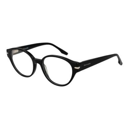 Eyeglasses Frames by Trussardi for women in acetate black features an refined silhouette, showcasing the refined black coloured frame and sophisticated full-frame frame design.