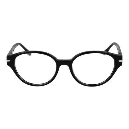 Eyeglasses Frames by Trussardi for women in acetate and black showcases a refined silhouette, detailed with a black coloured frame finish and a sophisticated full-frame frame design.