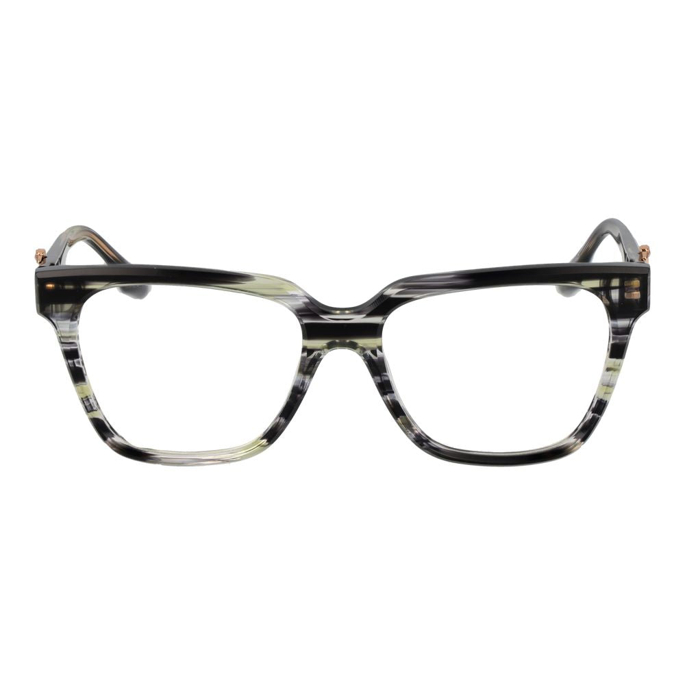 Eyeglasses Frames by Trussardi for women in acetate and gray showcases an refined full-frame frame design featuring a sophisticated gray coloured frame for an refined and refined aesthetic.