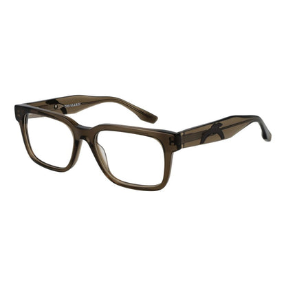 Eyeglasses Frames by Trussardi for unisex in acetate brown features an refined silhouette, showcasing a sophisticated brown coloured frame and refined full-frame frame design for a refined look.