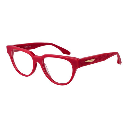Eyeglasses Frames by Trussardi for women in acetate red showcases a refined full-frame frame design with a refined red coloured frame finish for a refined and sophisticated look.