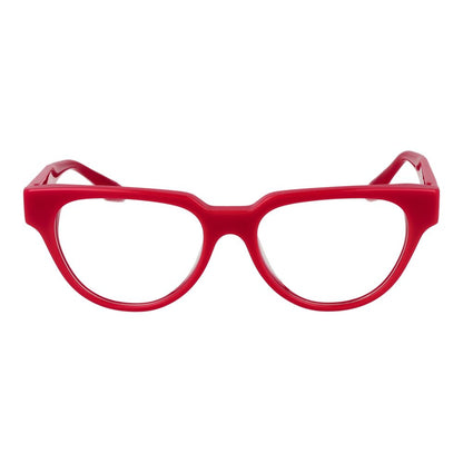 Eyeglasses Frames by Trussardi for women in acetate red features a refined silhouette, showcasing a refined red coloured frame and full-frame frame design for a sophisticated, premium look.