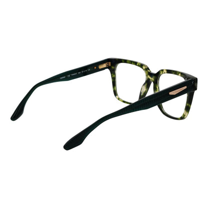 Eyeglasses Frames by Trussardi for women in acetate green features an refined silhouette, showcasing the refined green coloured frame and sophisticated full-frame frame design.