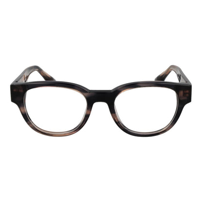 Eyeglasses Frames by Trussardi for men in acetate gray features an refined silhouette, showcasing the refined gray coloured frame and sophisticated full-frame frame design.