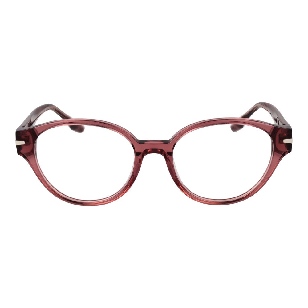 Eyeglasses Frames by Trussardi for women in acetate pink features an refined silhouette, showcasing a sophisticated rose coloured frame and refined full-frame frame design for a refined look.