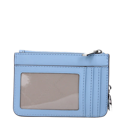 Wallet by Michael Kors for women in ostrich leather light-blue showcases a discerning silhouette, artfully capturing the essence of Ostrich Leather Wallet with its functional coin-purse.
