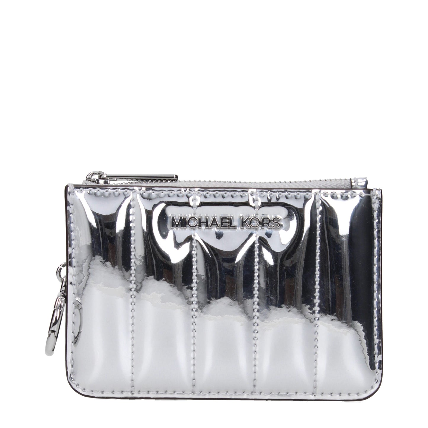 Michael Kors Ostrich Leather Wallet - Gray Silver