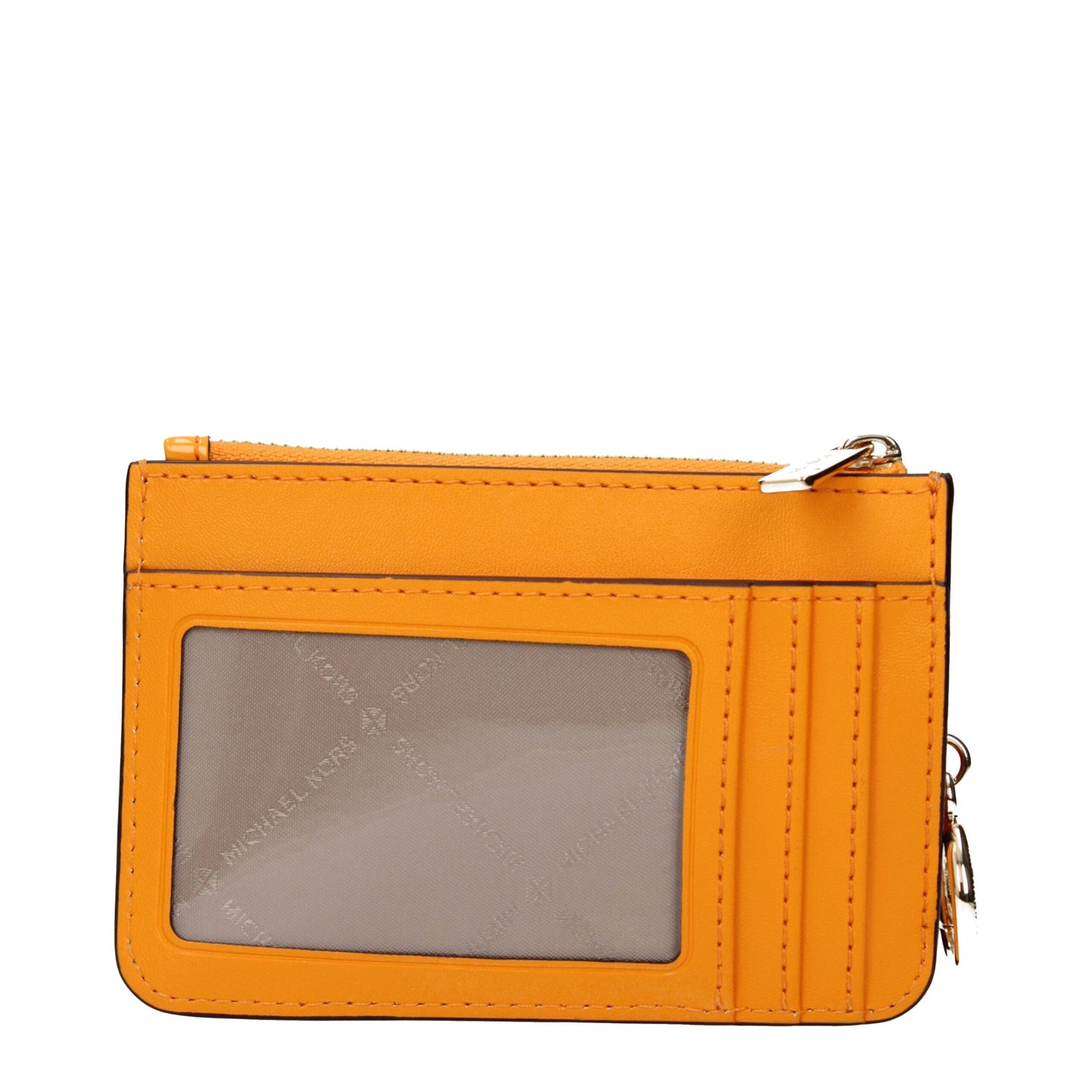 Wallet by Michael Kors for women in ostrich leather orange presents a architectural silhouette from the Ostrich Leather Wallet collection, showcasing architectural coin-purse for a architectural finish.