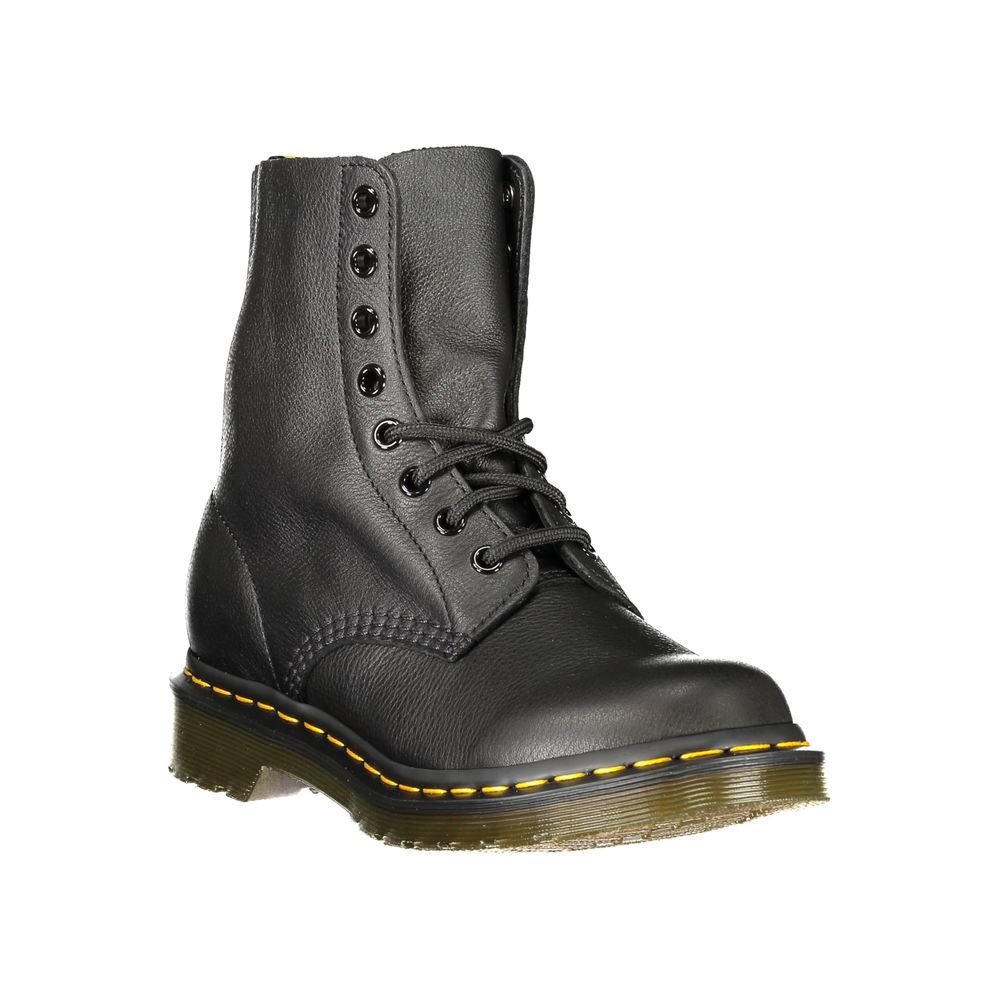 Lace-Up Ankle Boots by Dr. Martens for women in polyester black showcases a aeronautic silhouette as Virginia Women's Polyester Lace-Up Ankle Boots, artfully defined by a aeronautic and a aeronautic .