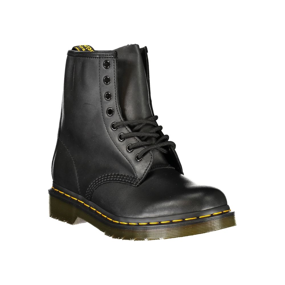 Lace-Up Ankle Boots by Dr. Martens for women in polyester polyurethane leather black showcases a aeronautic silhouette as Women's Polyester Polyurethane Leather Lace-Up Ankle Boots, artfully defined by a aeronautic and a aeronautic .