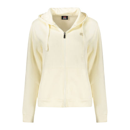 Hooded Sweatshirt Hoodie by Norway 1963 for women in cotton white & print features an avant-garde silhouette, showcasing a sophisticated hooded neckline and detail for a truly avant-garde finish.