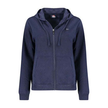 Hooded Sweatshirt Hoodie by Norway 1963 for women in cotton blue & print features a edgy silhouette, detailed with a edgy hooded neckline and for a refined finish.