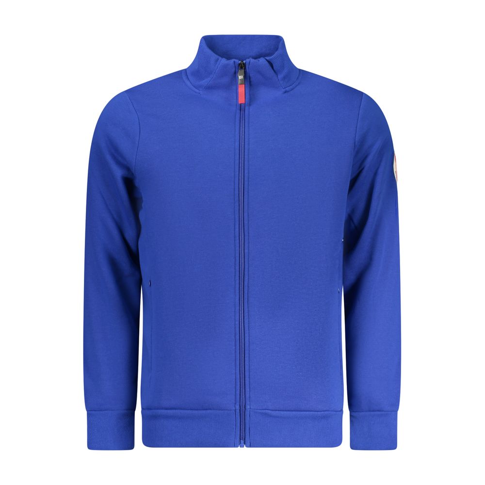 Hooded Sweatshirt Hoodie by Norway 1963 for men in cotton polyester beige, blue & print features an dramatic silhouette, showcasing a sophisticated hooded neckline and dramatic for a refined, modern aesthetic.