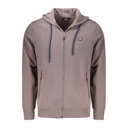 Hooded Sweatshirt Hoodie by Norway 1963 for men in cotton brown features a slouchy chic silhouette, detailed with a slouchy chic and a signature hooded neckline for an elevated aesthetic.