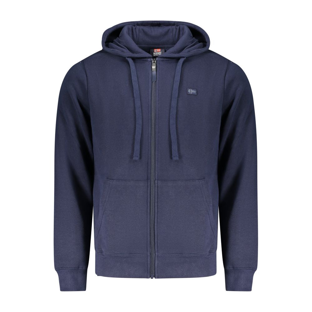 Hooded Sweatshirt Hoodie by Norway 1963 for men in cotton blue & print features an luminous silhouette, showcasing a sophisticated hooded neckline and for a truly luminous look.