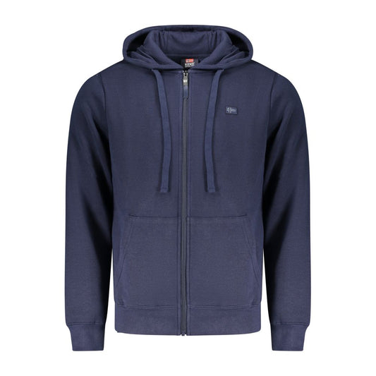 Hooded Sweatshirt Hoodie by Norway 1963 for men in cotton blue & print features an luminous silhouette, showcasing a sophisticated hooded neckline and for a truly luminous look.