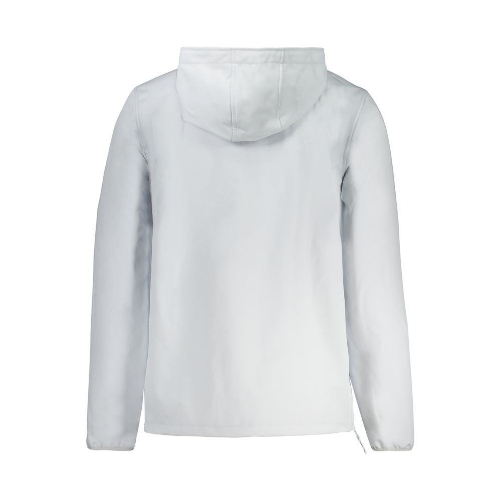 Hooded Windbreaker Jacket by Norway 1963 for men in stretch polyester gray features an stylish silhouette, showcasing a sophisticated and performance-driven pockets, hooded & windproof for a premium, stylish look.