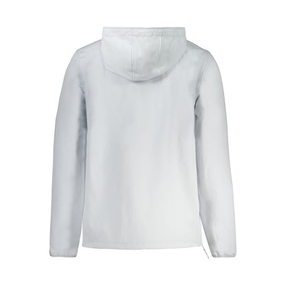 Hooded Windbreaker Jacket by Norway 1963 for men in stretch polyester gray features an stylish silhouette, showcasing a sophisticated and performance-driven pockets, hooded & windproof for a premium, stylish look.