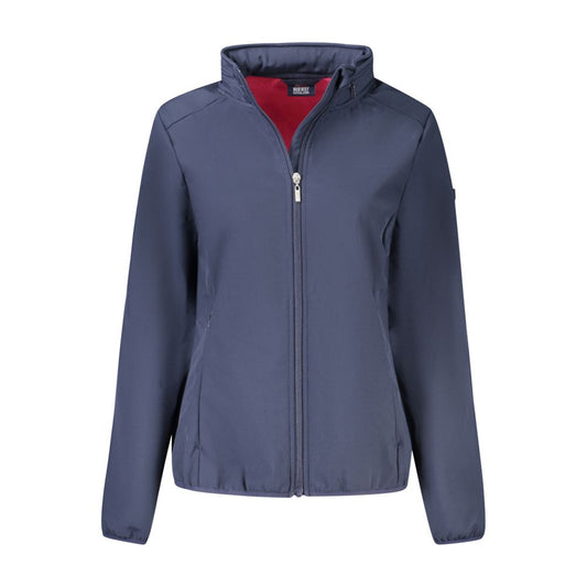 Hooded Windbreaker Jacket by Norway 1963 for women in polyester blue features an stylish silhouette, showcasing a sophisticated hooded neckline and performance-driven pockets, hooded & windproof for a premium, stylish look.