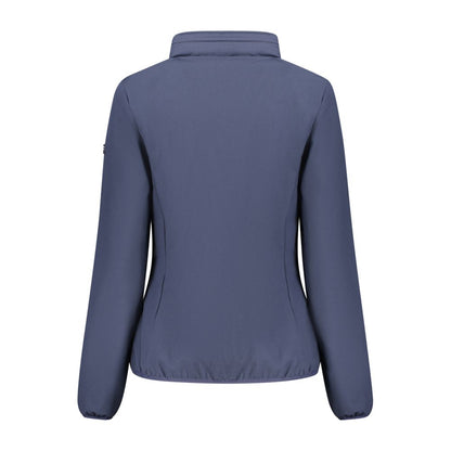 Hooded Windbreaker Jacket by Norway 1963 for women in polyester blue showcases a modern silhouette, integrating pockets, hooded & windproof and a modern hooded neckline for a sophisticated finish.