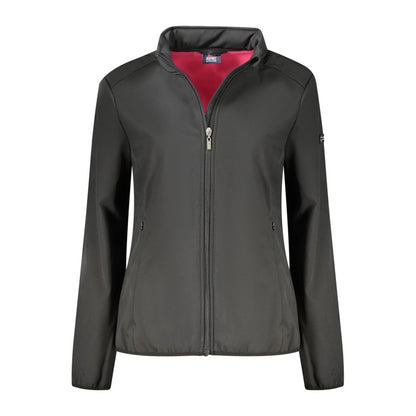 Hooded Windbreaker Jacket by Norway 1963 for women in polyester black features an magnificent silhouette, showcasing the sophisticated hooded neckline and functional pockets, hooded & windproof for a premium, magnificent look.