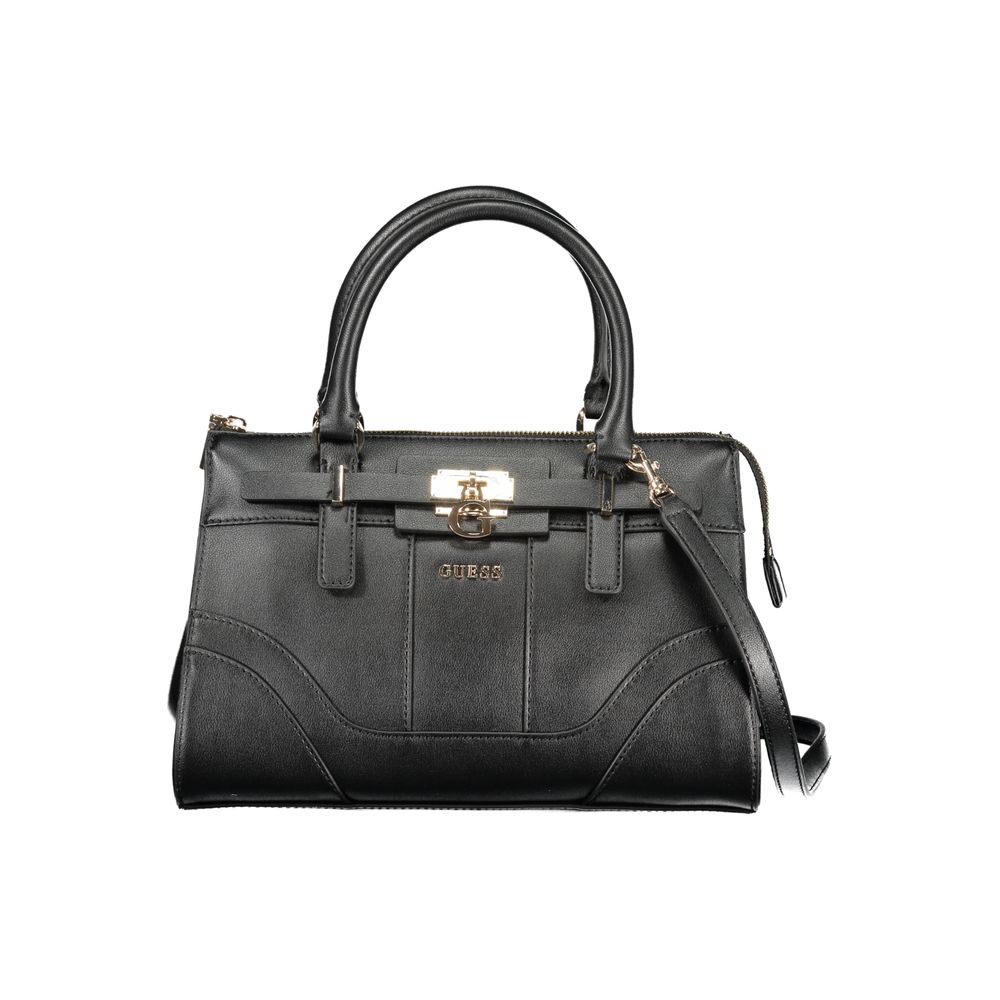 Crossbody Tote Handbag by Guess Jeans for women in polyethylene black features a exquisite silhouette, showcasing a secure zipper and exquisite built-in-compartments, document-holder & internal-pockets with versatile crossbody-strap, shoulder-strap, adjustable-strap & handle for a exquisite finish.