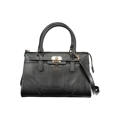 Crossbody Tote Handbag by Guess Jeans for women in polyethylene black features a exquisite silhouette, showcasing a secure zipper and exquisite built-in-compartments, document-holder & internal-pockets with versatile crossbody-strap, shoulder-strap, adjustable-strap & handle for a exquisite finish.