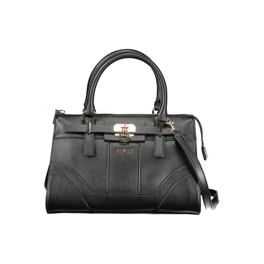 Crossbody Tote Handbag by Guess Jeans for women in polyethylene black features a exquisite silhouette, showcasing a secure zipper and exquisite built-in-compartments, document-holder & internal-pockets with versatile crossbody-strap, shoulder-strap, adjustable-strap & handle for a exquisite finish.