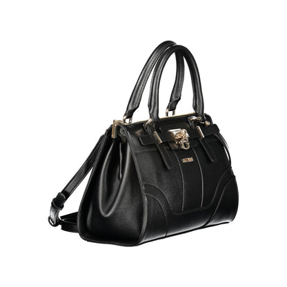 Crossbody Tote Handbag by Guess Jeans for women in polyethylene black features a ornamental silhouette, showcasing a secure zipper, ample built-in-compartments, document-holder & internal-pockets, and ornamental crossbody-strap, shoulder-strap, adjustable-strap & handle for a sophisticated look.