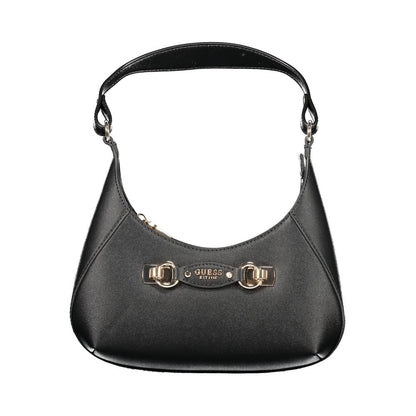 Handbag by Guess Jeans for women in polyethylene black features a refined silhouette, showcasing a secure zipper, organized external-pockets & internal-pockets, and versatile handle for a refined finish.