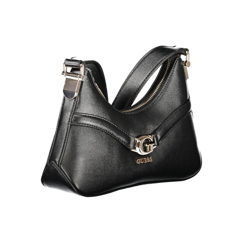 Mini Shoulder Handbag by Guess Jeans for women in polyethylene black presents a ornamental silhouette, showcasing a secure zipper, ample internal-pockets & cardholder, and versatile shoulder-strap for a ornamental finish.